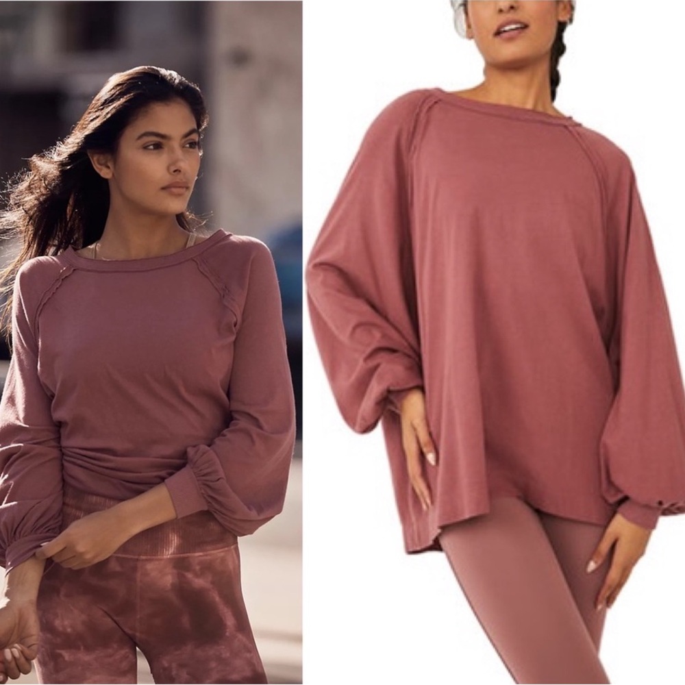 Free People She’s Everything Long Sleeve Top Size M